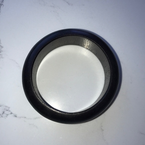 Silver Beaded Wooden Bangle - Picture 4 of 4